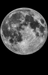 moon isolated on black background
