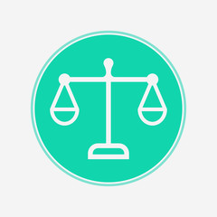 Law scale vector icon sign symbol