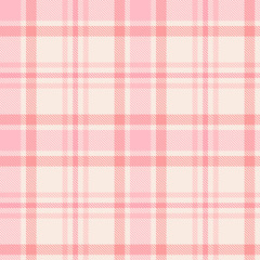 Seamless pink tartan plaid pattern. Checkered fabric texture background.