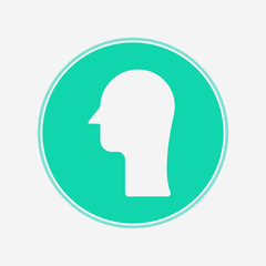 Man head vector icon sign symbol