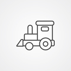 Train toy vector icon sign symbol