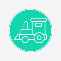 Obraz premium Train toy vector icon sign symbol