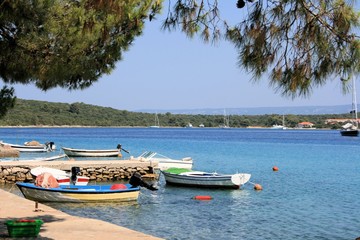 boats in Loviste, peninsula Peljesac, Croatia
