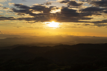 Sunset Mountain view ,Guanacaste, Costa Rica.