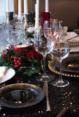 Christmas arrangement on the table