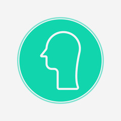 Man head vector icon sign symbol