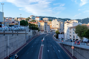 Fototapeta na wymiar Unusual roads in Cannes