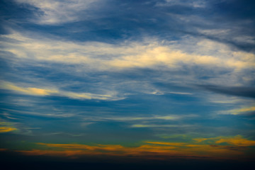 Obraz premium beautiful dark sky and clouds at sunset for background