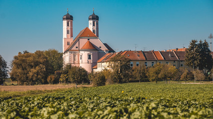 Fototapeta na wymiar Beautiful church at Oberalteich-Bavaria-Germany