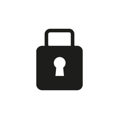 Lock Icon in trendy flat style isolated on grey background. Security symbol for your web site design, logo, app, UI. Vector illustration