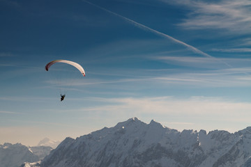 paragliding in the mountains