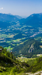 Naklejka na ściany i meble Smartphone HD wallpaper of beautiful alpine view at the Jenner - Berchtesgaden - Bavaria