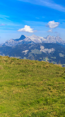 Fototapeta na wymiar Smartphone HD wallpaper of beautiful alpine view at Sankt Johann - Tyrol - Austria