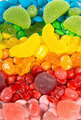Background of mixed colorful candies