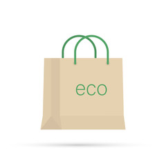 Cotton eco bag on transparent background. Vector illustration