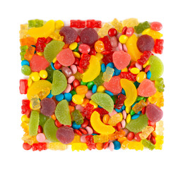 Mixed colorful candies