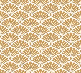 Fototapeta na wymiar Vector Classic Floral art nouveau Seamless pattern. Stylish abstract art deco texture.