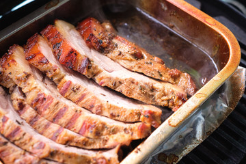 Schweinsbraten vom Grill