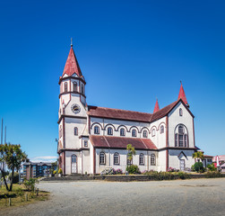 Fototapeta na wymiar Sacred Heart of Jesus Church - Puerto Varas, Chile