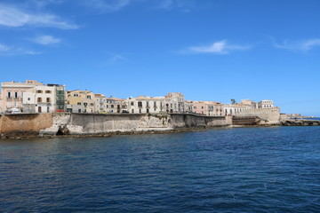 Fototapeta na wymiar Syracuse Ortigia at the Mediterranean Sea, Sicily Italy