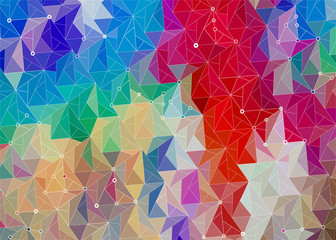 abstract iridescent bright background with triangles