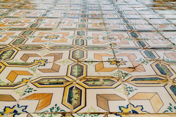 Obraz premium tiles on a floor in portugal