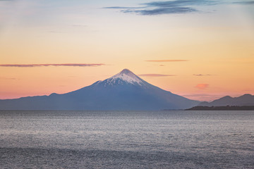 Osorno Volcano and Llanquihue Lake at sunset - Puerto Varas, Chile