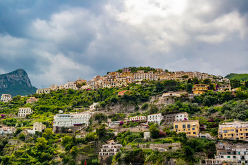 Fototapeta na wymiar View on Vietri sul Mare along the Amalfi Coast, Campania - Italy