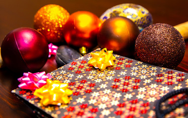  Christmas balls Background.