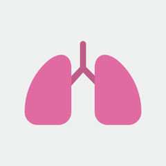 Silhouette icon lungs