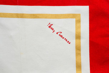 Fototapeta na wymiar Christmas and new year decoration tissue napkin isolated on white background. Copy space.