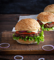 cheeseburger with meat patties