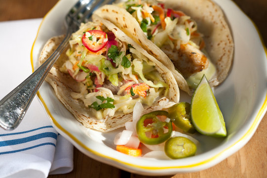 Wood Grilled Rock Cod Tacos 