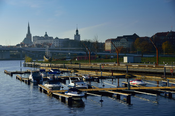 Szczecin marina on the Łasztownia waterfront.