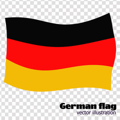 Bright button with flag of Germany. Banner illustration with flag. Happy Germany day background. Vector illustration.