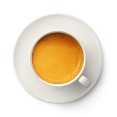 Coffee cup with cream foam