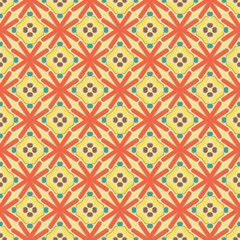 Design for printing on fabric, textile, paper, wrapper, scrapbooking. Traditional tile ornament in ethnic style. Seamless pattern