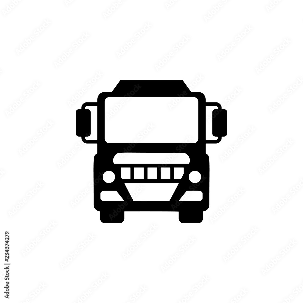 Poster front view machine, car icon. element of transport front view icon for mobile concept and web apps. 