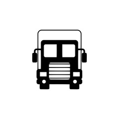 front view truck, travel icon. Element of transport front view icon for mobile concept and web apps. Glyph front view truck, travel icon can be used for web and mobile