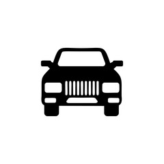 Obraz premium front view auto, car icon. Element of transport front view icon for mobile concept and web apps. Glyph front view auto, car icon can be used for web and mobile