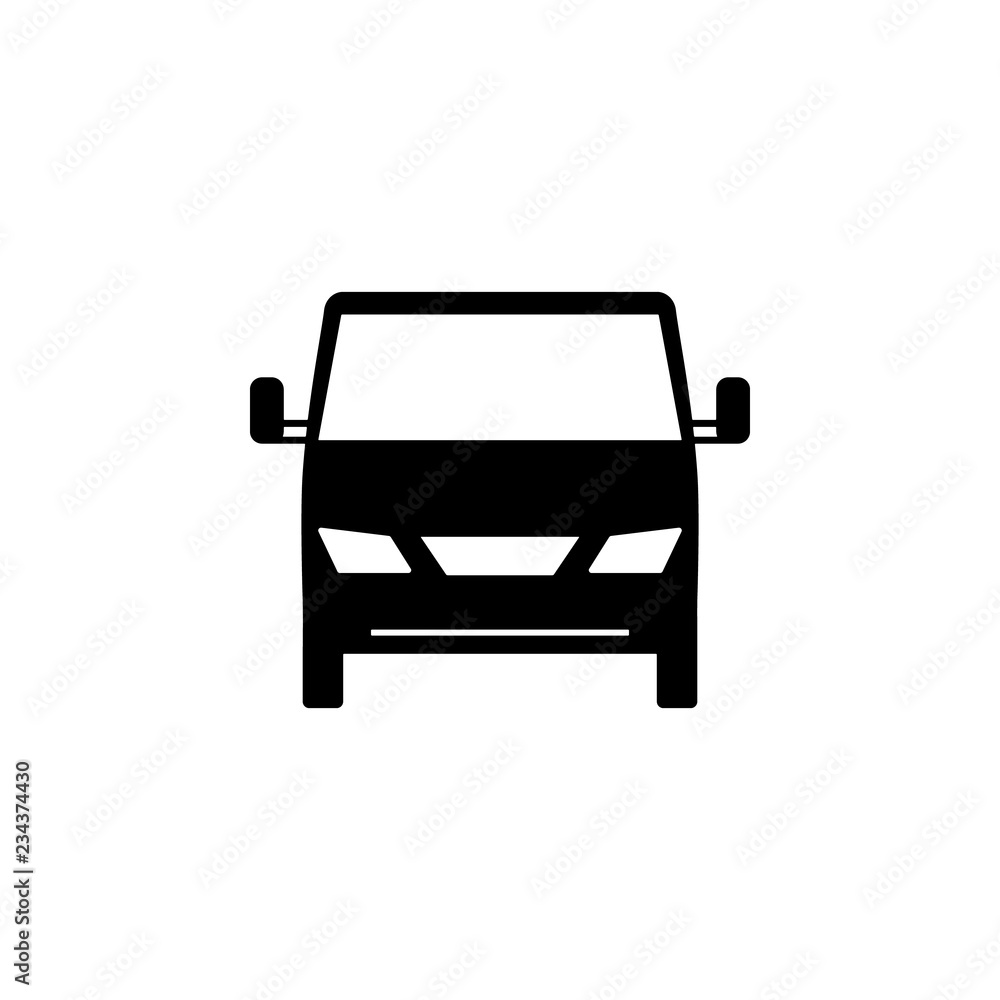 Poster front view machine, car icon. element of transport front view icon for mobile concept and web apps. 