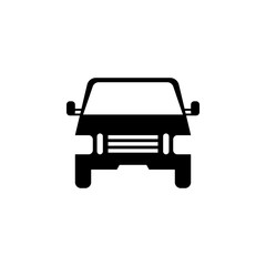front view automobile, car icon. Element of transport front view icon for mobile concept and web apps. Glyph front view automobile, car icon can be used for web and mobile