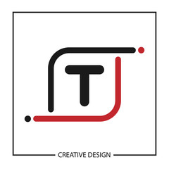Initial Letter T Logo Template Vector Design