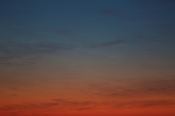 Picturesque view of beautiful sky lit by setting sun