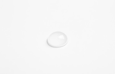 Pure water drop on white background, closeup