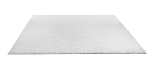 Soft carpet on white background. Interior element