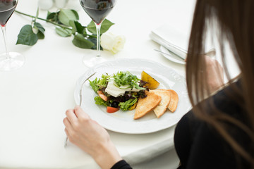 Romantic dinner in the restaurant