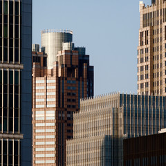 Details of modern architecture buildings and skyscrapers downtown Chicago