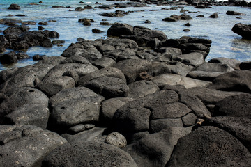 beach pebble stone in the Indian ocean