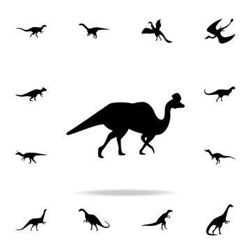 Corythosaurus icon. Detailed set of dinosaur icons. Premium graphic design. One of the collection icons for websites, web design, mobile app